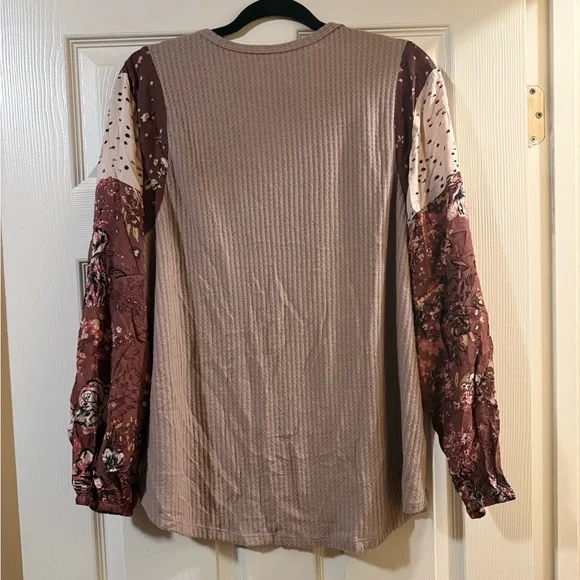 Maurices Floral Sleeve Blouse - Picture 3 of 3